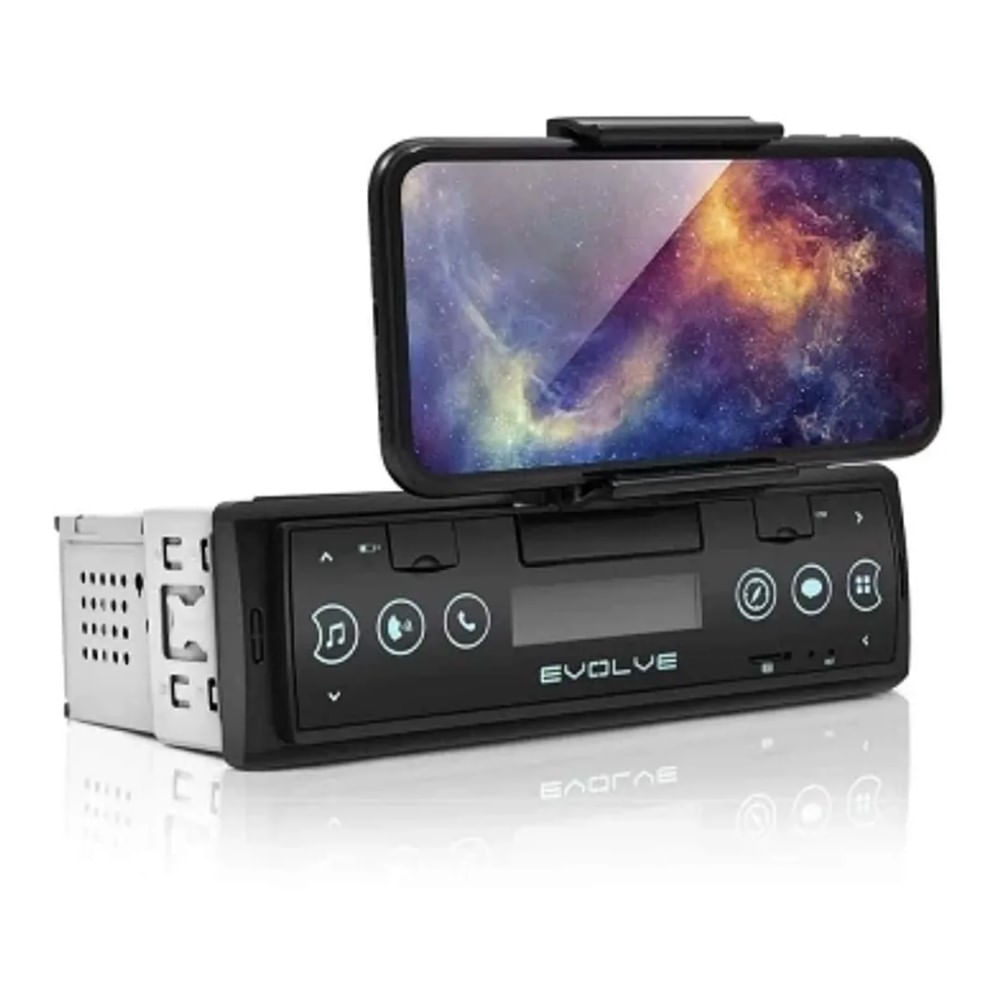 Som Automotivo Multilaser Evolve P3352 Usb Fm Bt C/ Suporte