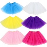 Kilofly 6pc Meninas Ballet Tutu Crianças Festa Princesa Princesa Favorecê-vestido Conjunto Saia