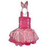 Fantasia Vestido Coelha Páscoa Infantil Menina Coelhinha Rosa Carnaval Zumbi Terror