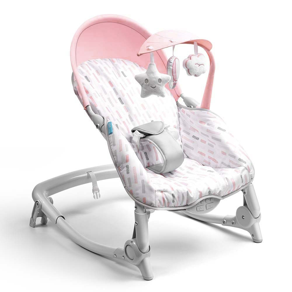 Cadeira De Descanso E Balanço Spice Dobrável 0-18kgs Rosa Multikids Baby - Bb293