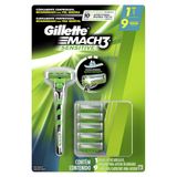 Aparelho De Barbear Gillette Mach3 Sensitive + 9 Cargas