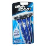 Gillette Mach3 Lâminas Descartáveis Raspar 3 Cada Por Gillette