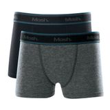 Kit 2 Peças Cueca Boxer Algodão Mash Infantil Elástico Preto G