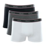 Kit Cueca Boxer Mash 3 Peças Elástico Masculina Algodão Cinza Mescla Escuro P