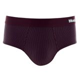 Cueca Slip Risca De Giz Mash Masculina Microfibra Elástico Vermelho Bordo G