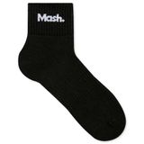 Meia Cano Curto Mash Masculina Casual Preto