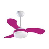 Ventilador De Teto Ventisol Petit Com Luminária 220v Rosa