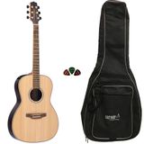 Violão Takamine Gy93e Natural Aço Elétrico Tampo Sólido Capa