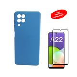 Capa Case Com Veludo + Pelicula 9d Compatível Galaxy A22 4g