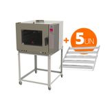 Forno Turbo A Gás 5 Níveis Prp-5000 Bivolt + 5 Esteiras Alumínio 50g 58x70 - Progás