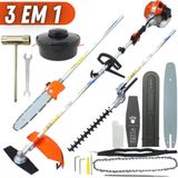 Roçadeira Lateral Multifuncional Vulcan Vrm330 2 Tempos 32,6cc 1,3hp 9000rpm Com Easy Start E Eixo Cardã De 8mm + Podador De Galhos E Cerca Viva