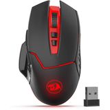 Redragon M690-1 Mouse De Jogos Sem Fio Com Dpi Shifting, 2 Botões Laterais, 2400 Dpi, Design Ergonômico, 8 Botões-preto