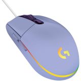 Logitech G203 Wired Gaming Mouse, 8.000 Dpi, Rainbow Optical Effect Lightsync Rgb, 6 Botões Programáveis, Memória A Bordo, Mapeamento De Tela, Comput