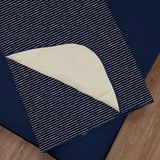 Edredom Duo Casal Tecebem União Com Plush Flannel Liso Azul Marinho