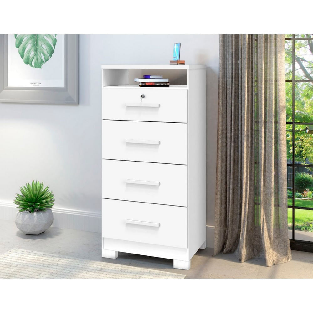 Cômoda New Primordial Com 4 Gavetas Zanzini