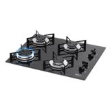 Cooktop 4q Tc Gas Mesa Vidro Preto