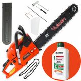 Motosserra Profissional Para Manutenção De Áreas Verdes Vulcan Vsl550 2t Á Gasolina 55cc 3hp Robusta E Econômica Com Sabre + Óleo Castrol Stihl 500ml