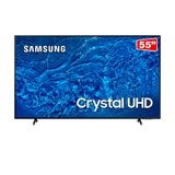 Samsung Smart Tv 55&quot; Crystal Uhd 4k Design Slim, Tela Sem Limites, Alexa Built - Bivolt Preto