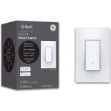 C Por Ge 4-wire On/off Paddle Style Smart Switch, Alexa E Google Home Compatível Sem Hub, Single-pole/3-way Smart Switch, Bluetooth/wifi Light Switch