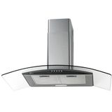 Coifa De Parede Fischer Fit, Vidro Curvo, Inox, 90 Cm - 220 Volts