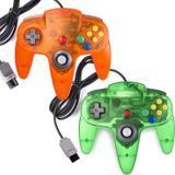 Miadore 2 Pacotes Clássicos 64 Controlador Com Fio Joystick Para N64 Video Game System N64 Console (jungle Green And Orange)