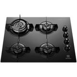 Cooktop 4 Bocas Electrolux Vidro Tripla Chama Preto Ke4t - Bivolt