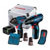 Furadeira E Parafusadeira Gsr 120-li + Chave De Impacto Gdr 120-li Com Maleta De Aluminío + 2 Kits B