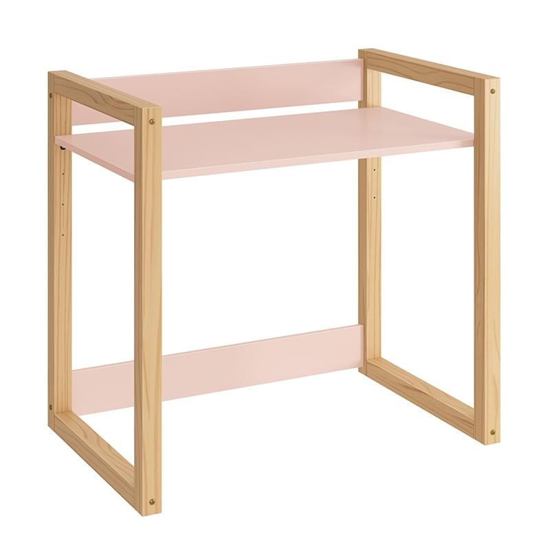 Mesa Infantil Zoe Rosa Fosco/madeira Natural - Reller Móveis