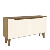 Buffet 4 Portas Ambar Nature/off White - Móveis Henn