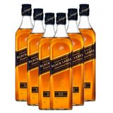 Kit Com 6 Johnnie Walker Black Label Blended Scotch Whisky 750ml