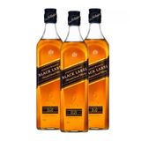 Kit Com 3 Johnnie Walker Black Label Blended Scotch Whisky 750ml