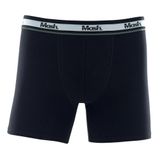 Cueca Boxer Longa Mash Masculina Cotton Algodão Preto P