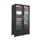 Expositor Refrigerado 700 Litros Porta De Vidro Preto Frilux Rf 006 Slin 220v