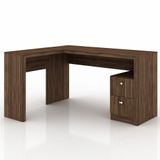 Mesa Para Home Office Me4129 02 Gavetas Nogal - Tecno Mobili