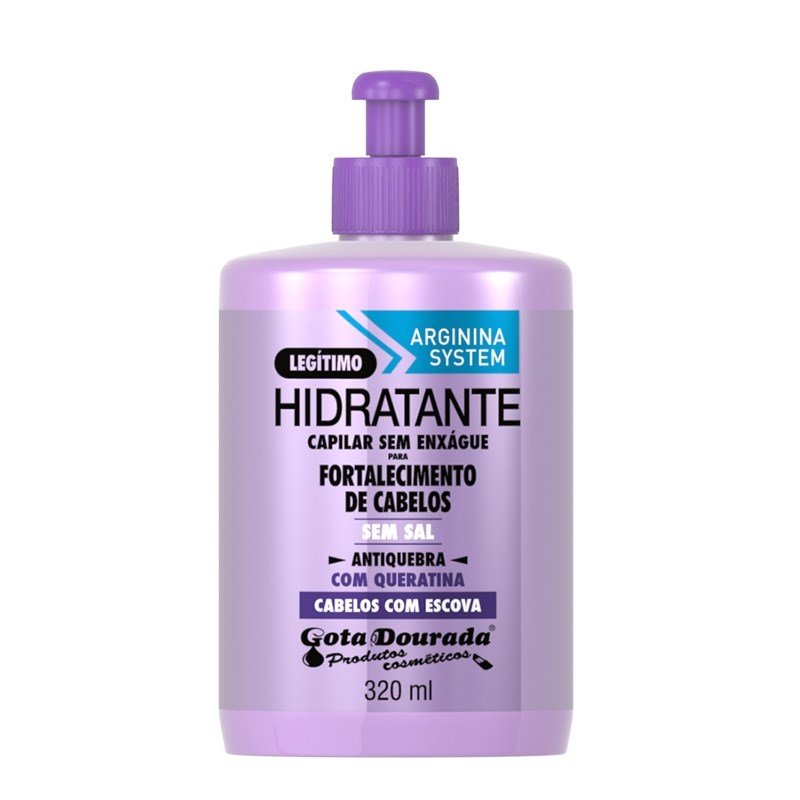 Creme Para Pentear Gota Dourada Cabelo Com Escova 320ml