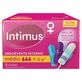 Absorvente Interno Intimus Médio Caixa Com 8 Unidades