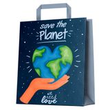 Sacola Reutilizável Carrefour Home Save the Planet Colorida Unidade