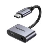 Adaptador Áudio Carregamento Ugreen Cm193 Usb C Para 3.5mm