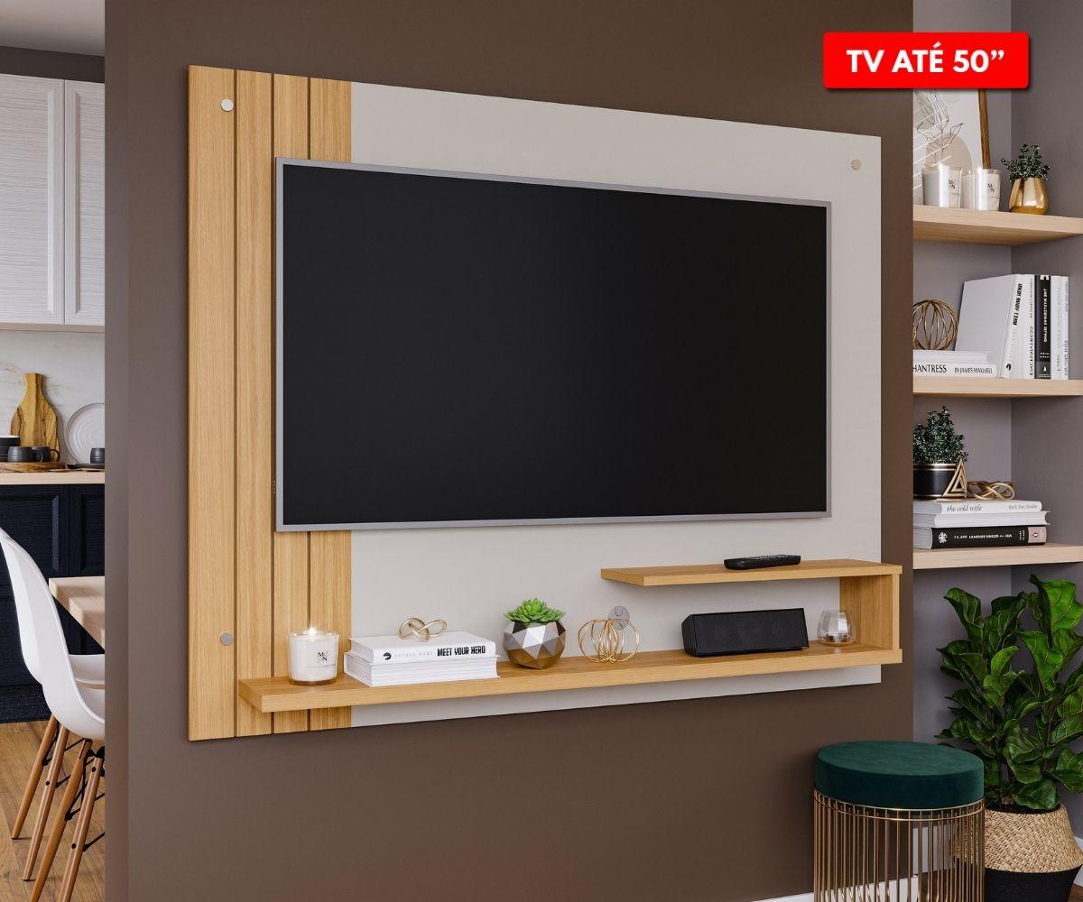 Painel Para Tv Até 50&quot; Dunas Permobili Off White/nature