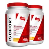 Kit 2 Whey Protein Isofort Vitafor 900g Baunilha