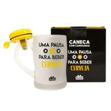 Caneca Campainha Pausa Cerveja 400ml Zona Criativa