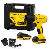 Parafusadeira Furadeira Stanley 12v Scd121s2k 2 Baterias + Fonte E Maleta