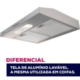 Depurador Slim Suggar DPS161PR 60cm 3 Velocidades Prata 110V