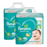 Kit Fralda Pampers Confort Sec Super Tamanho G 120 unidades