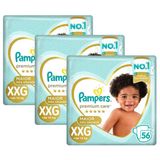 Fralda Pampers Premium Care Jumbo Tamanho XXG 168 Unidades