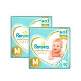 Kit 160 Fraldas Pampers Premium Care Nova Jumbo Tamanho M