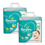 Kit Fralda Pampers Confort Sec Super Tamanho G 120 Tiras