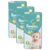 Kit Fralda Pampers Confort Sec Tamanho P com 150 Unidades