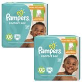 Fralda Pampers Confort Sec Tamanho XXG com 60 Unidades