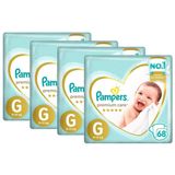 Kit Fralda Pampers Premium Care Jumbo Tamanho G 272 Unidades